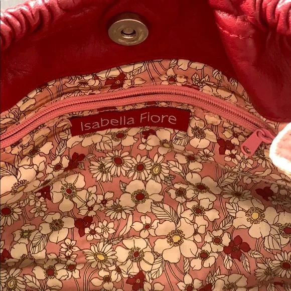 Isabella Fiore Red and Pink Floral Bag - Picture 9 of 11